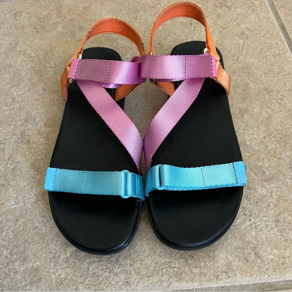 Colorful Strappy Sandals Aldo sandals women/girls size 7/ 37.5 orange blue pink